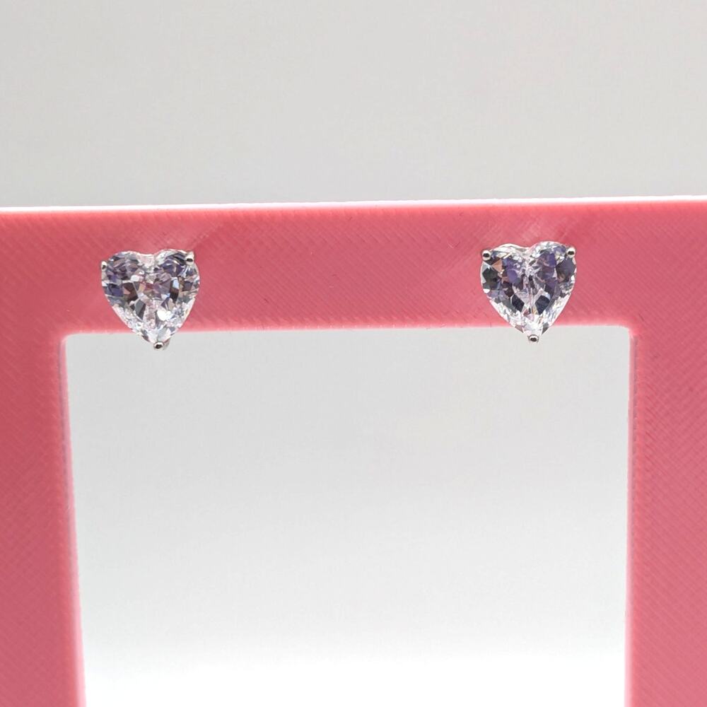 RADIANCE BY ABSOLUTE Heart Cubic Zirconia 925 Sterling Silver Stud Earrings HSN